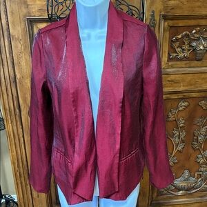 Chico's Shimmery Red Women's Blazer Size 0